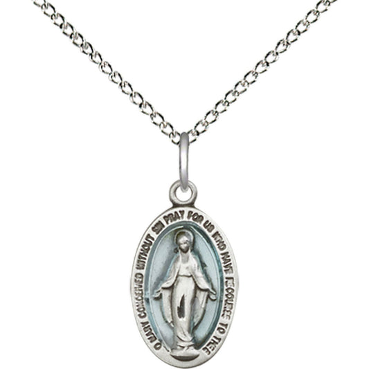 Sterling Silver Miraculous Pendant - 4122EMSS