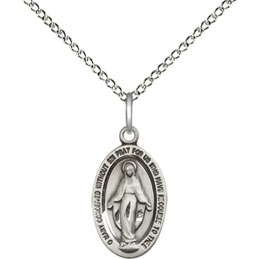 Sterling Silver Miraculous Pendant - 4122MSS