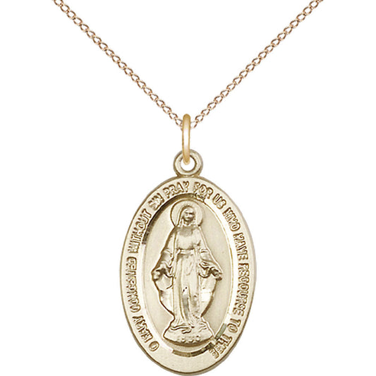 Gold Filled Miraculous Pendant - 4123MGF