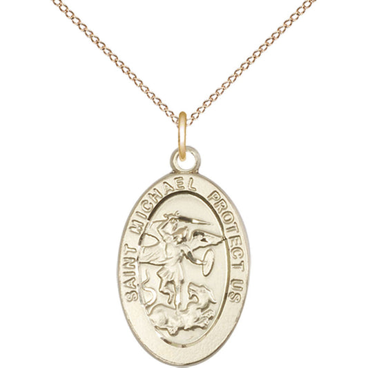 Gold Filled Saint Michael the Archangel Pendant - 4123RGF
