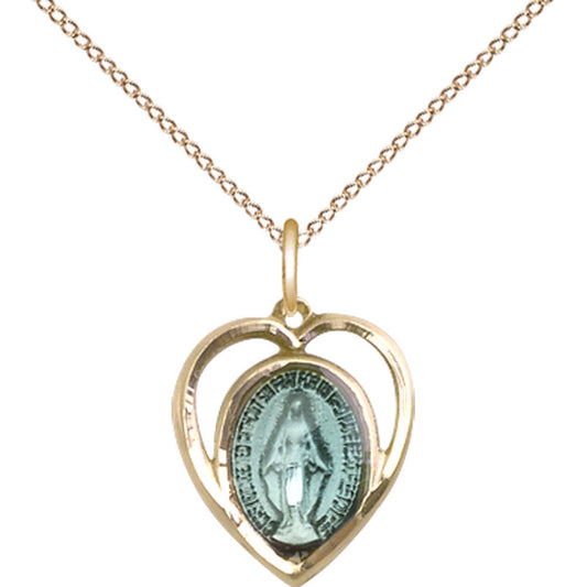 Gold Filled Miraculous Pendant - 4125EGF