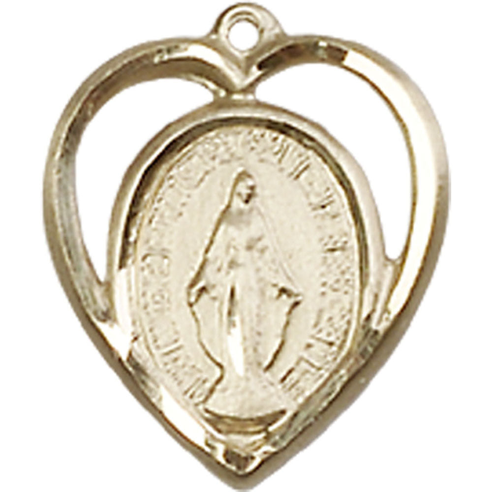 14kt Gold Miraculous Pendant - 4125KT