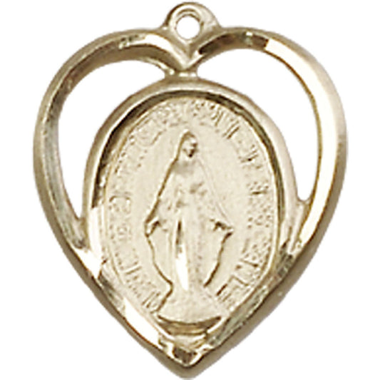 14kt Gold Miraculous Pendant - 4125KT