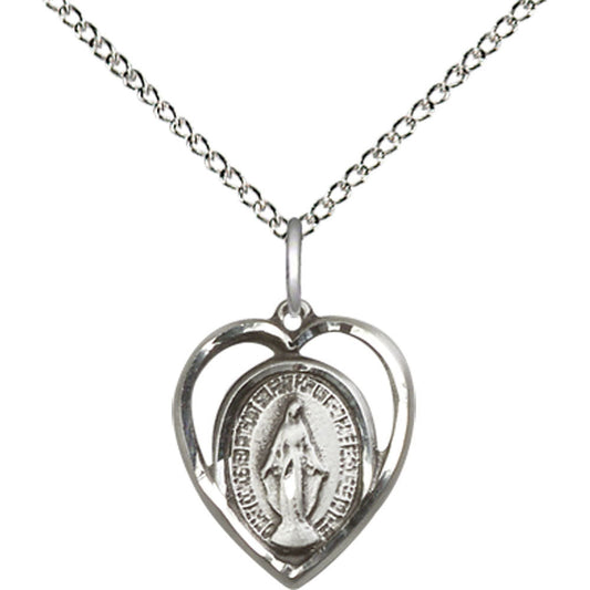 Sterling Silver Miraculous Pendant - 4125SS