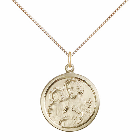 Gold Filled Saint Joseph Pendant - 4140GF