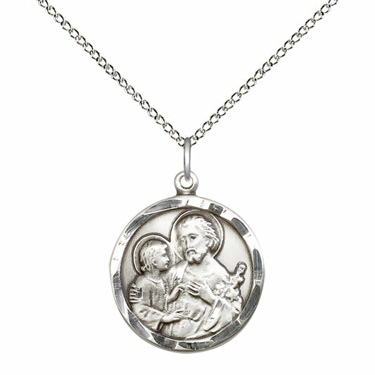 Sterling Silver Saint Joseph Pendant - 4140SS