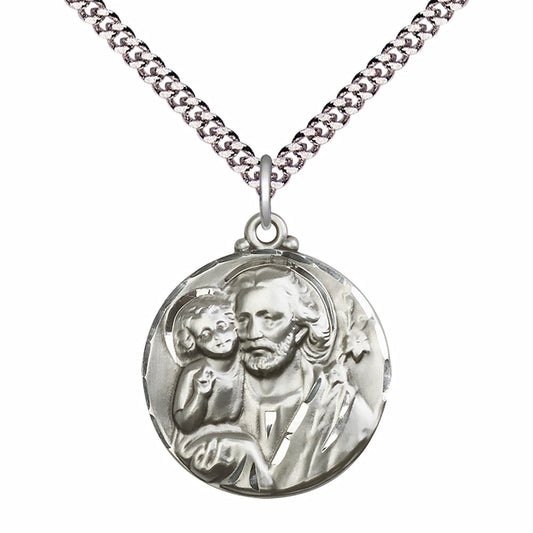 Sterling Silver Saint Joseph Pendant - 4141SS