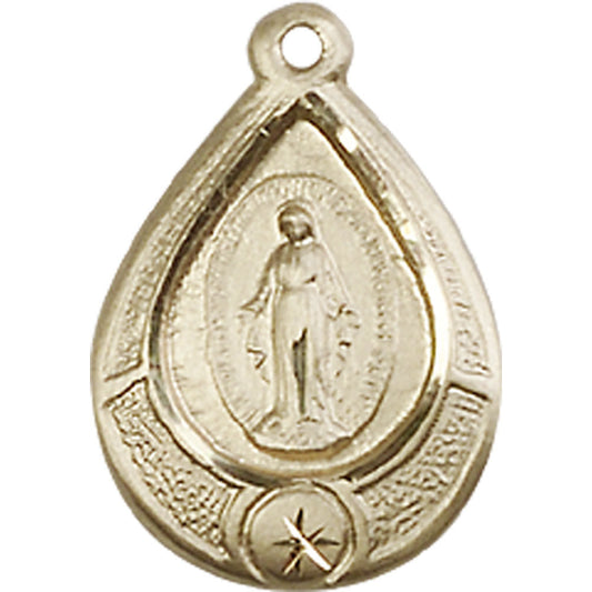 14kt Gold Miraculous Pendant - 4144MKT