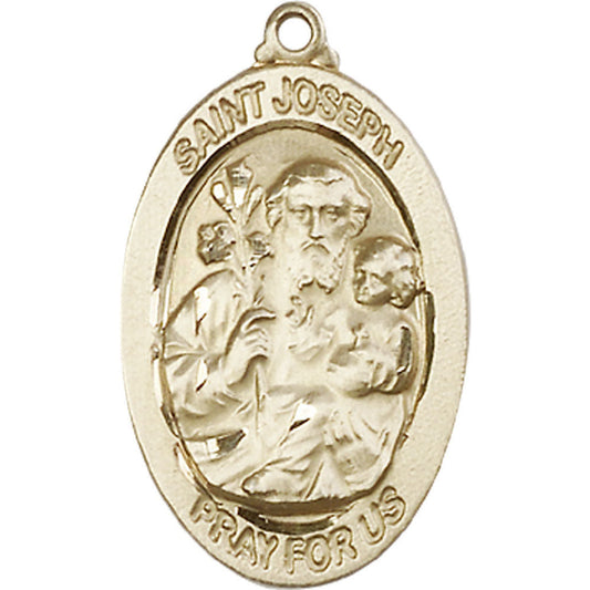 14kt Gold Saint Joseph Pendant - 4145KKT