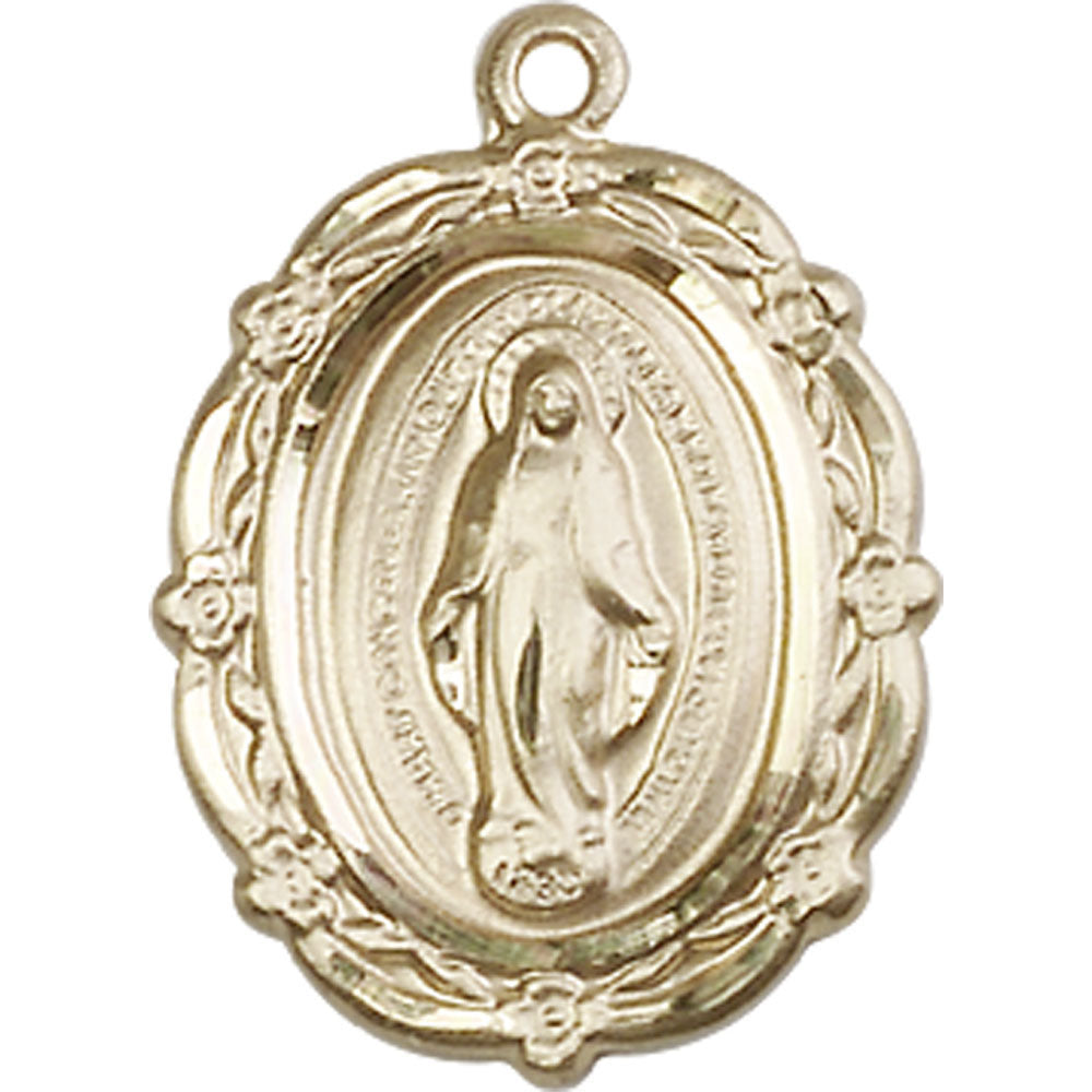 14kt Gold Miraculous Pendant - 4146MKT