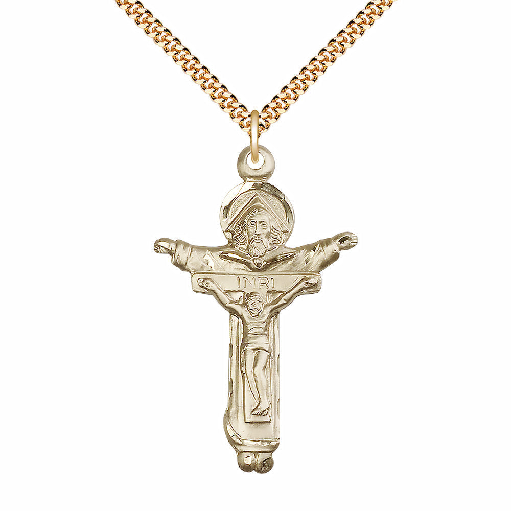 Gold Filled Trinity Crucifix Pendant - 4151GF