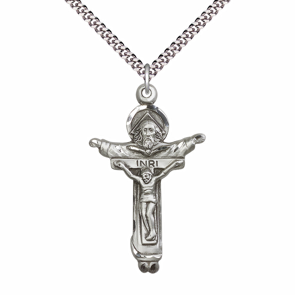 Sterling Silver Trinity Crucifix Pendant - 4151SS