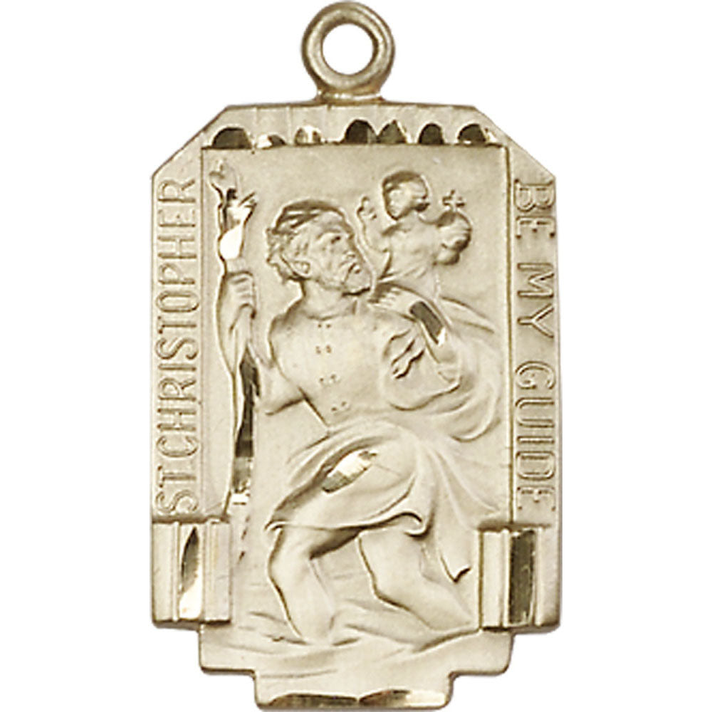 14kt Gold Saint Christopher Pendant - 4209KT