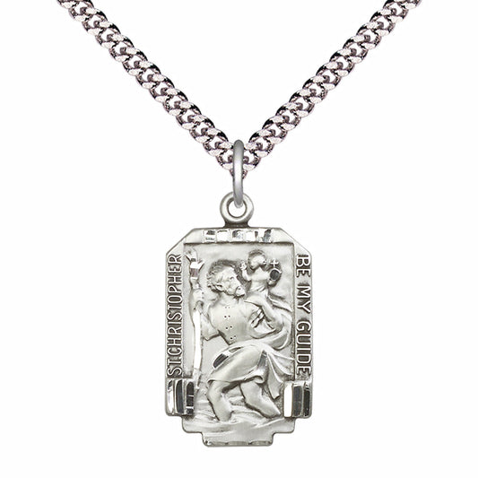 Sterling Silver Saint Christopher Pendant - 4209SS