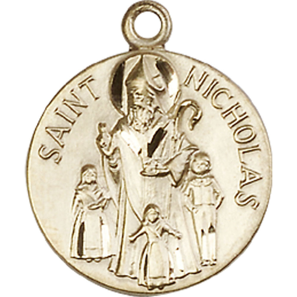 14kt Gold Saint Nicholas Pendant - 4244KT