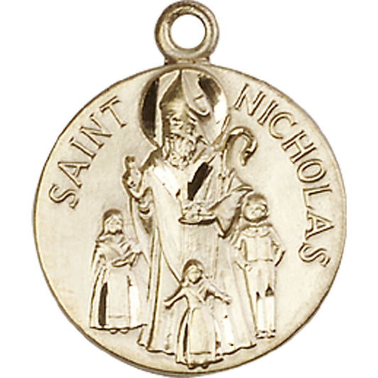 14kt Gold Saint Nicholas Pendant - 4244KT