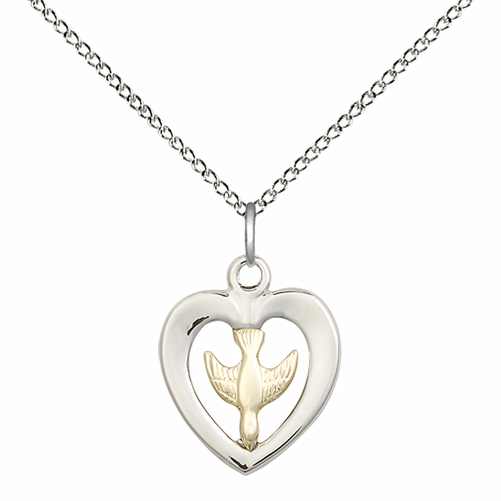 Gold Filled/Sterling Silver Holy Spirit Pendant - 4246GF_SS