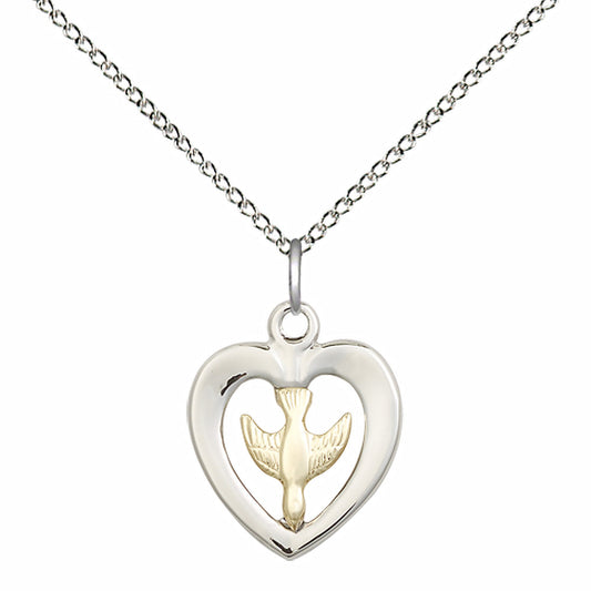 Gold Filled/Sterling Silver Holy Spirit Pendant - 4246GF_SS