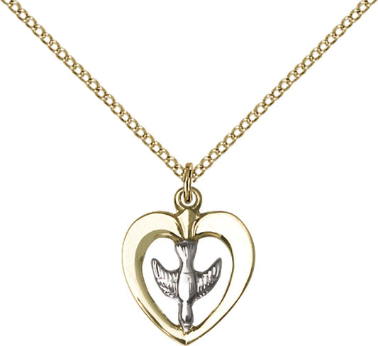 Sterling Silver/Gold Filled Holy Spirit Pendant - 4246SSGF