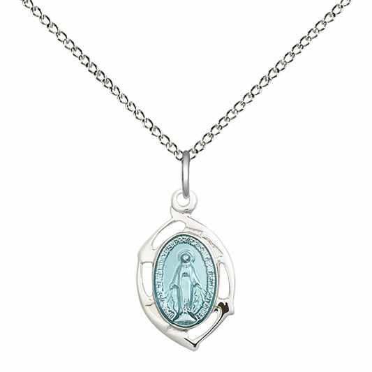Sterling Silver Miraculous Pendant - 4258MSS