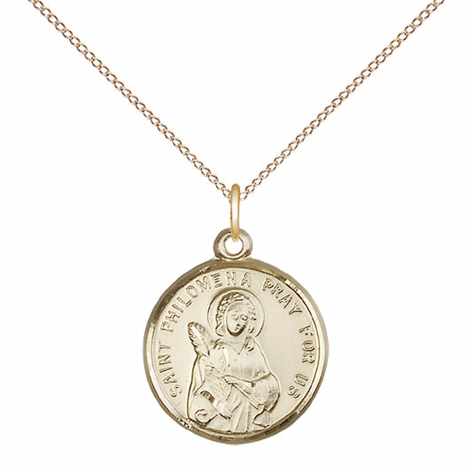 Gold Filled Saint Philomena Pendant - 4267GF