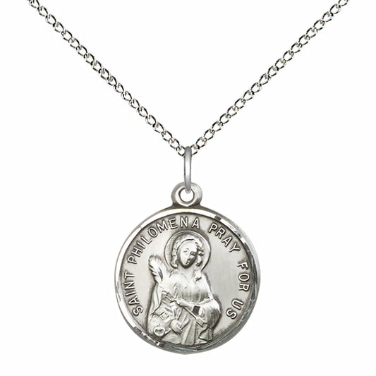 Sterling Silver Saint Philomena Pendant - 4267SS