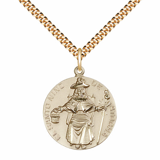 Gold Filled Saint Niño de Atocha Pendant - 4268GF