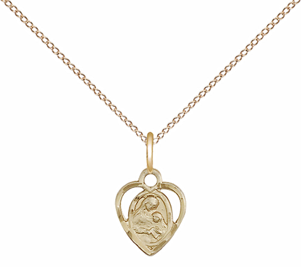 Gold Filled Saint Ann Pendant - 5405GF