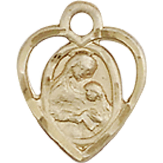 14kt Gold Saint Ann Pendant - 5405KT