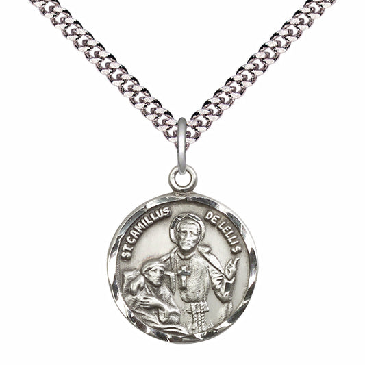 Sterling Silver Saint Camillus of Lellis Pendant - 5425SS