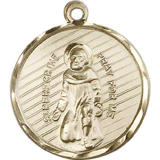 14kt Gold Saint Perregrine Pendant - 5437KT