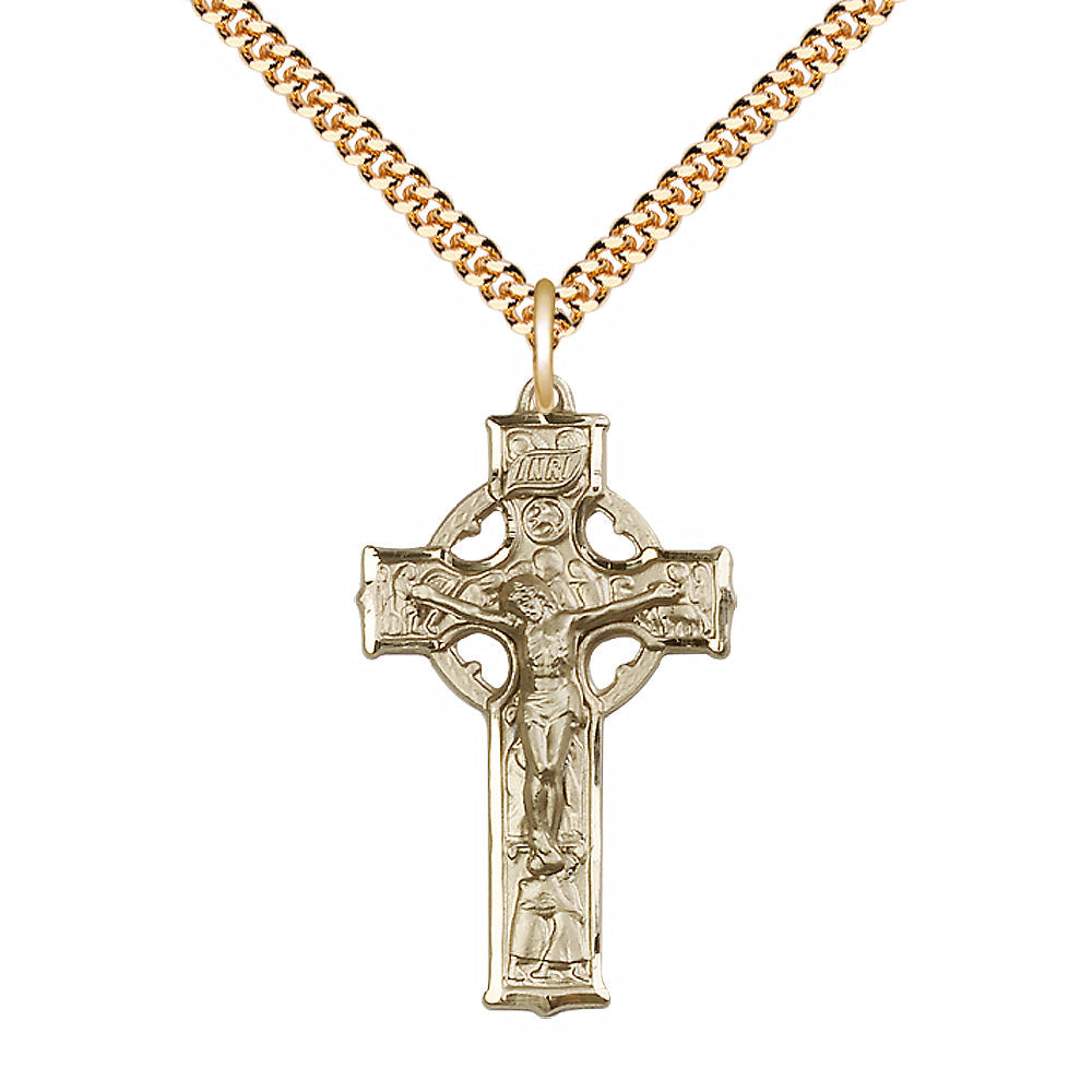 Gold Filled Celtic Crucifix Pendant - 5440GF