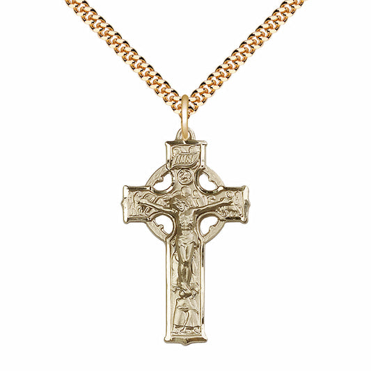 Gold Filled Celtic Crucifix Pendant - 5440GF
