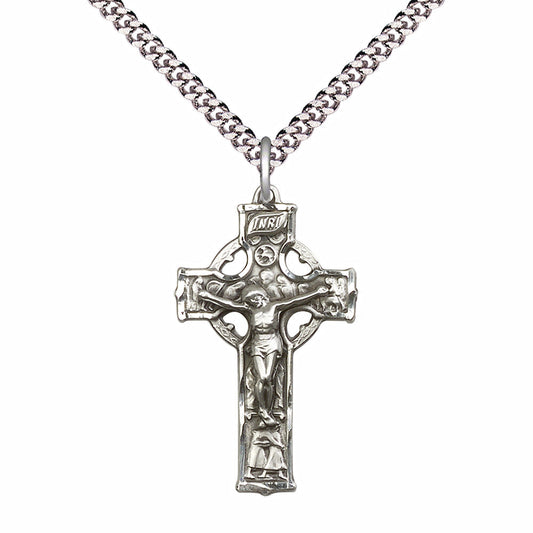 Sterling Silver Celtic Crucifix Pendant - 5440SS