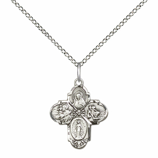 Sterling Silver 4-Way Pendant - 5449SS