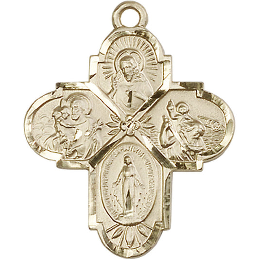 14kt Gold 4-Way Pendant - 5450KT