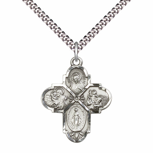 Sterling Silver 4-Way Pendant - 5450SS