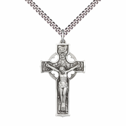 Sterling Silver Celtic Crucifix Pendant - 5460SS