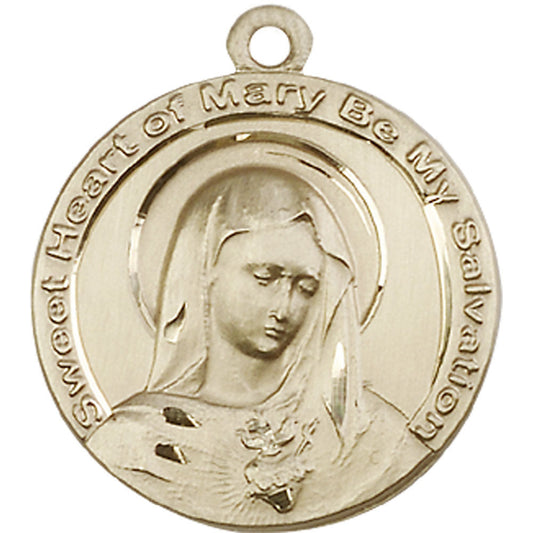 14kt Gold Mary Pendant - 5625KT