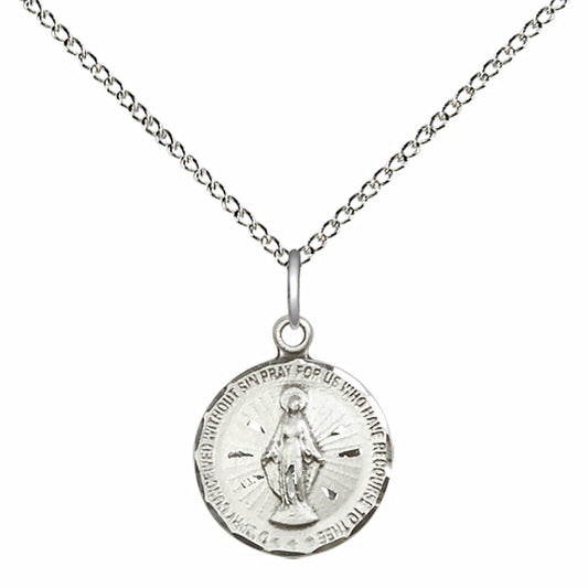 Sterling Silver Miraculous Pendant - 5653SS