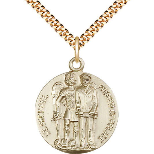 Gold Filled Saint Michael the Archangel Pendant - 5680GF