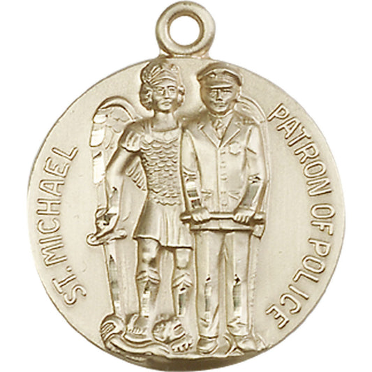 14kt Gold Saint Michael the Archangel Pendant - 5680KT