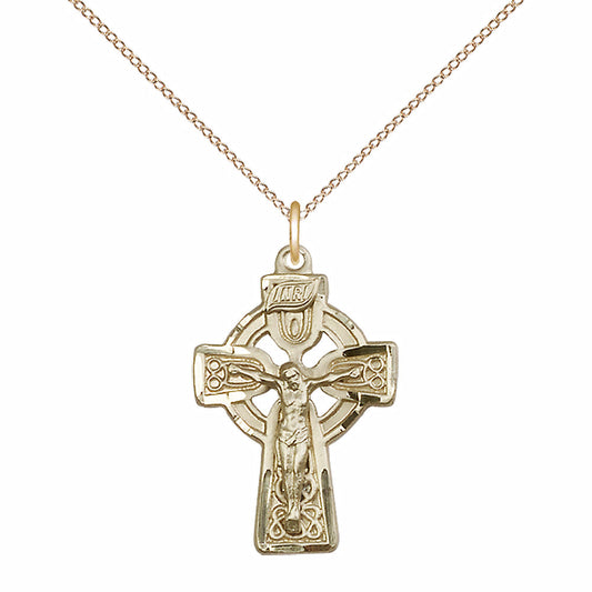 Gold Filled Celtic Crucifix Pendant - 5684GF