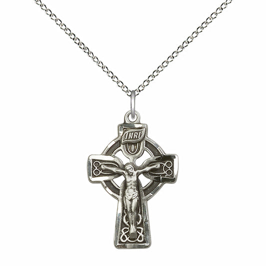 Sterling Silver Celtic Crucifix Pendant - 5684SS