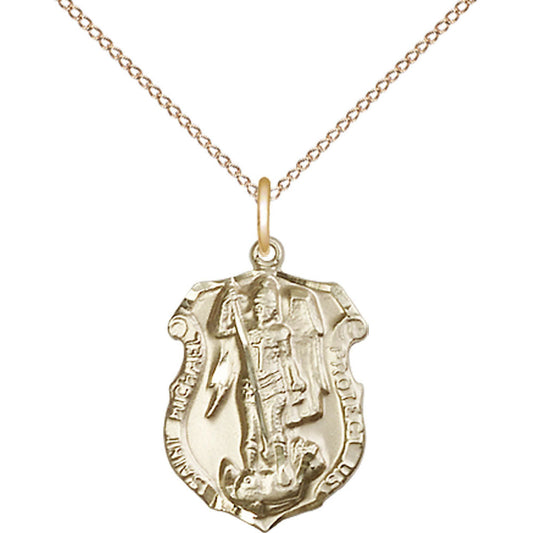 Gold Filled Saint Michael the Archangel Pendant - 5692GF