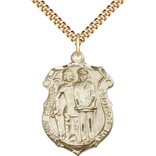 Gold Filled Saint Michael the Archangel Pendant - 5694GF