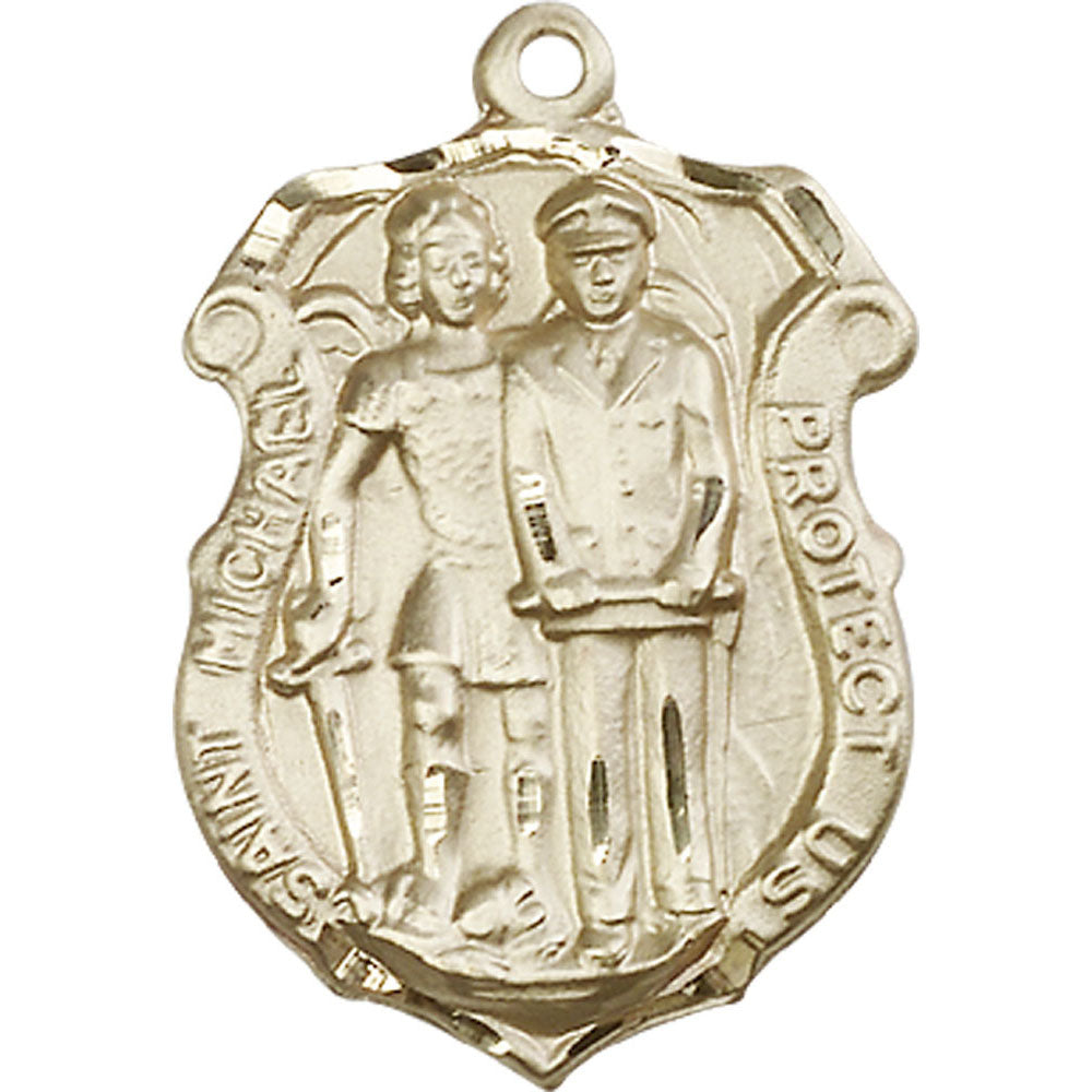 14kt Gold Saint Michael the Archangel Pendant - 5694KT