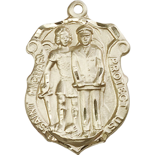 14kt Gold Saint Michael the Archangel Pendant - 5694KT