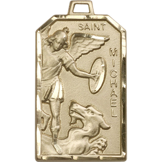 14kt Gold Saint Michael the Archangel Pendant - 5720KT