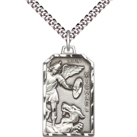 Sterling Silver Saint Michael the Archangel Pendant - 5720SS